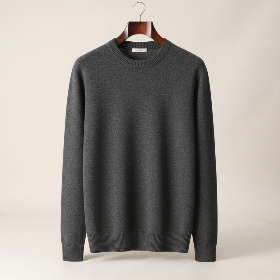 looksmaxxing-merino-crewneck Dark Gray