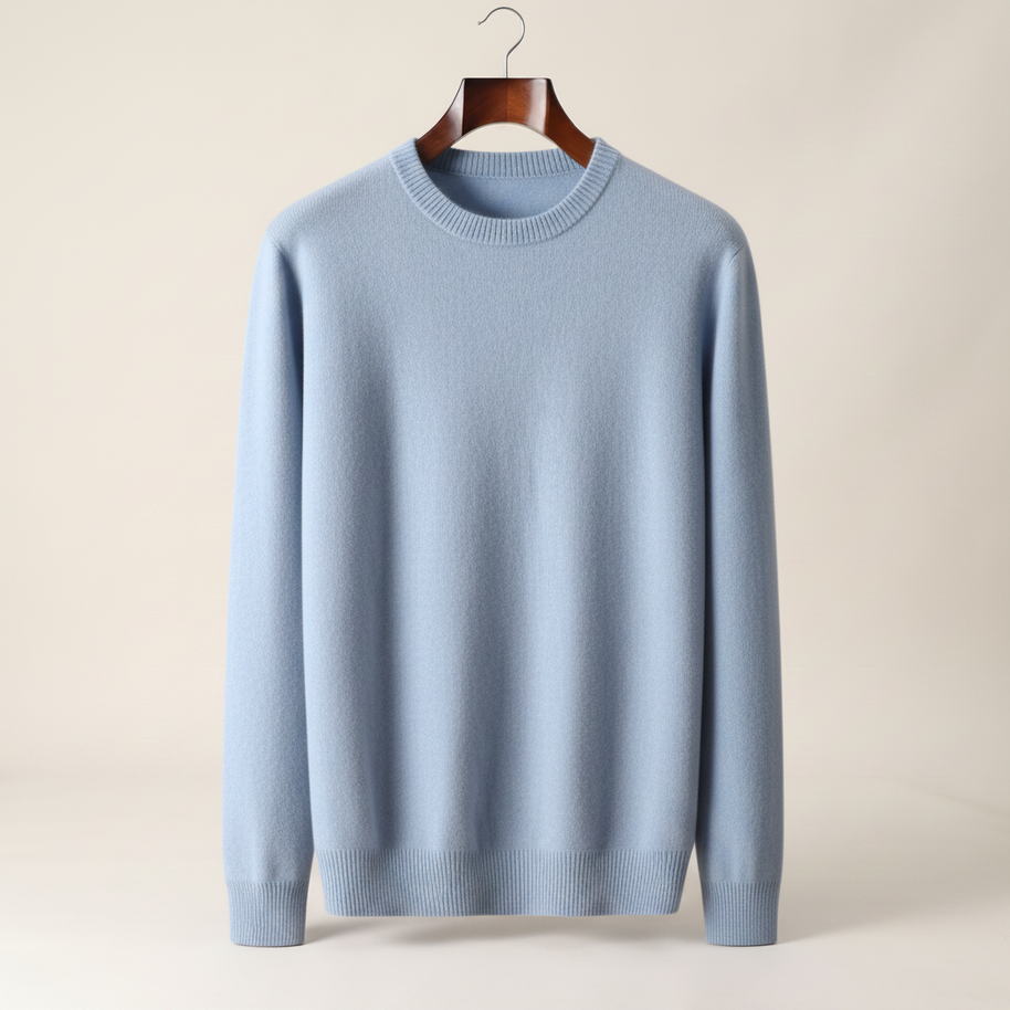 looksmaxxing-merino-crewneck Light Blue