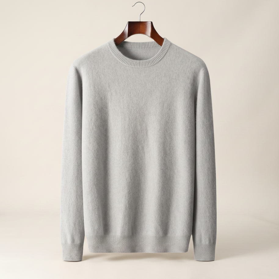 looksmaxxing-merino-crewneck Light Gray