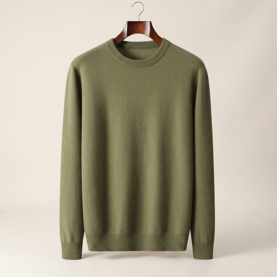 looksmaxxing-merino-crewneck Olive