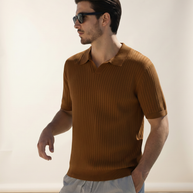 looksmaxxing-premium-ribbed-polo-amalfi Brown