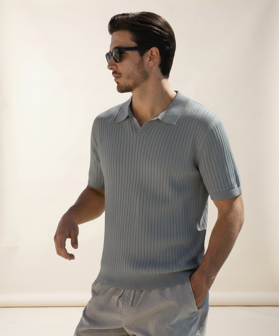 looksmaxxing-premium-ribbed-polo-amalfi Gray