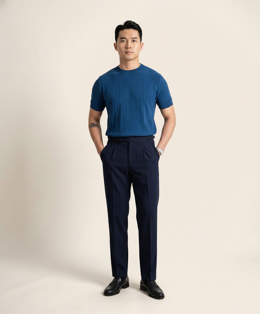 looksmaxxing-ribbed-tee-nice Blue
