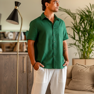 Looksmaxxing Machu short-sleeve shirt in green, product photo