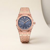 Looksmaxxing Pladen steel watch, front product photo