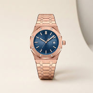 Looksmaxxing Pladen steel watch in blue, product photo