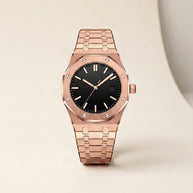 Looksmaxxing Pladen steel watch in black, product photo