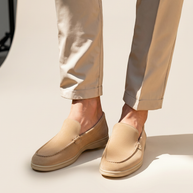 Looksmaxxing Premium suede loafers in beige, product photo