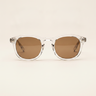 Looksmaxxing Riviera tinted sunglasses in transparent, product photo