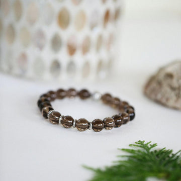 Leather bead bracelet detail